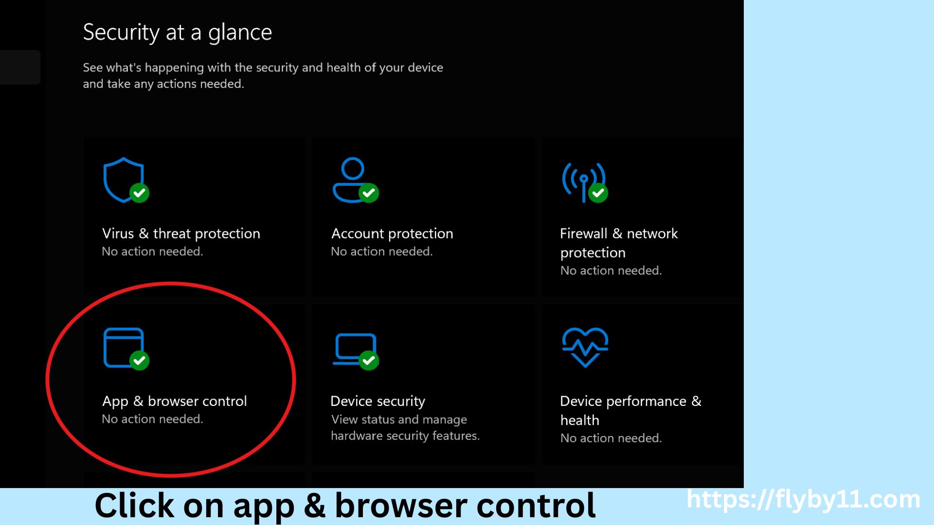 Apps & Browser Control settings