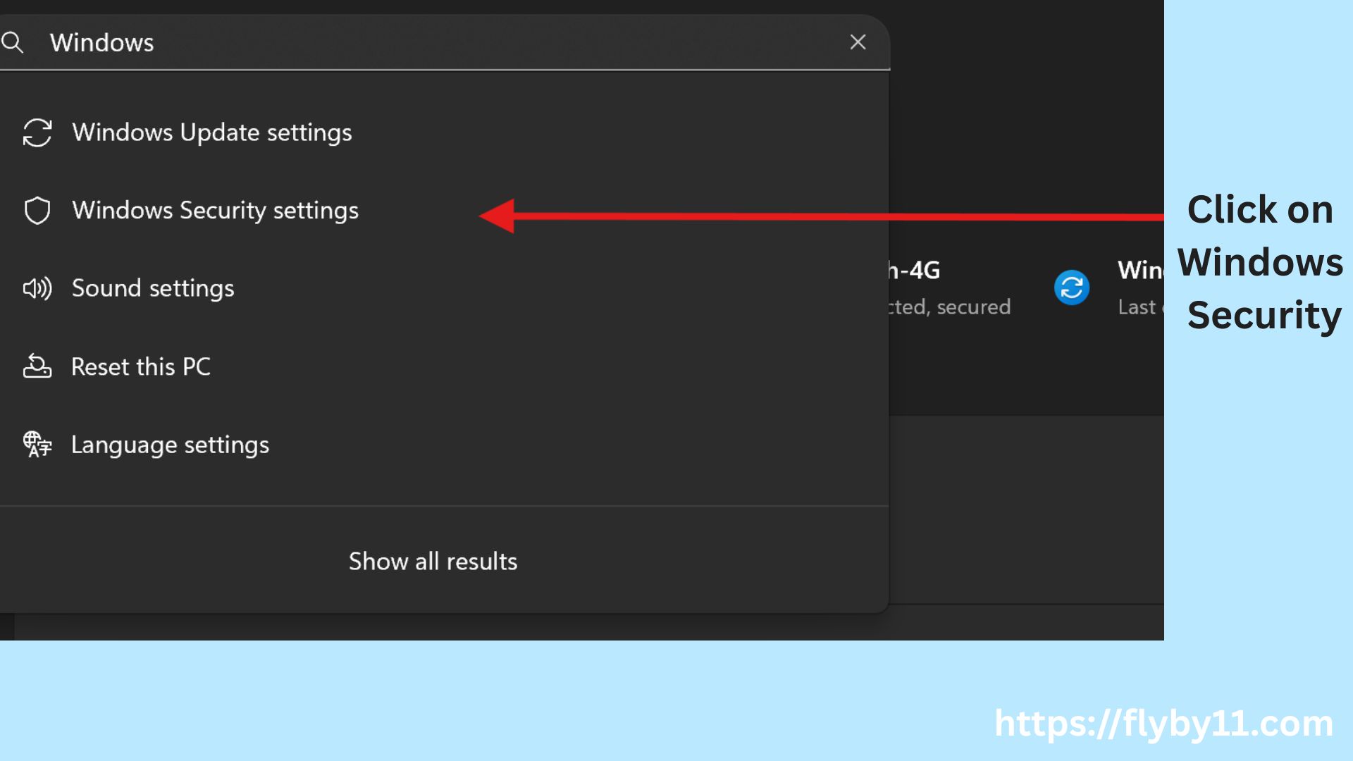 Click on Windows Security