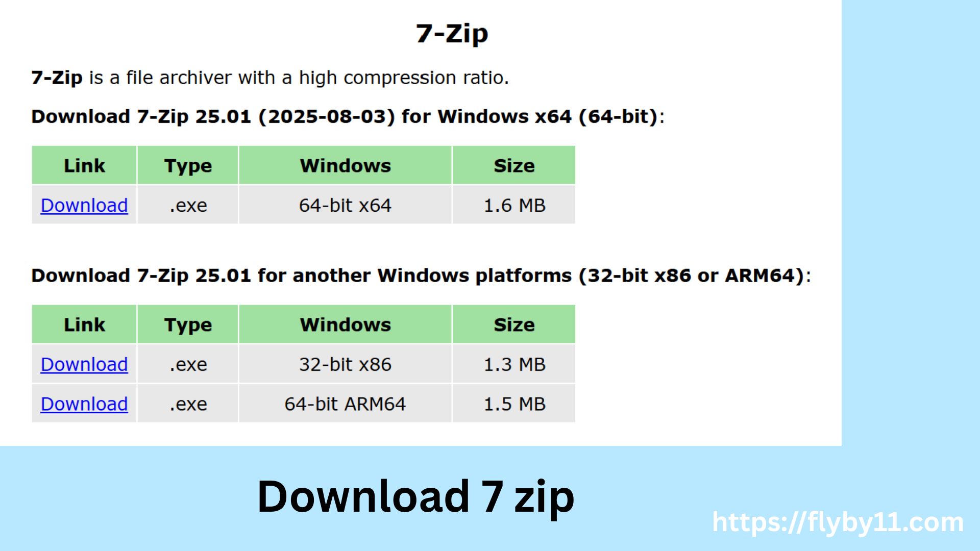 Download and use 7-Zip