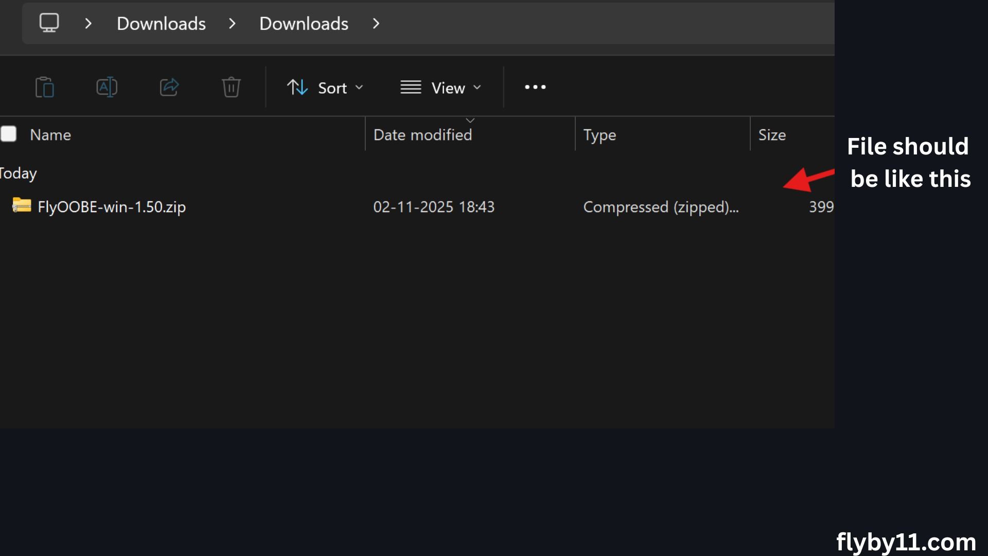 FlyOOBE Zip File Example