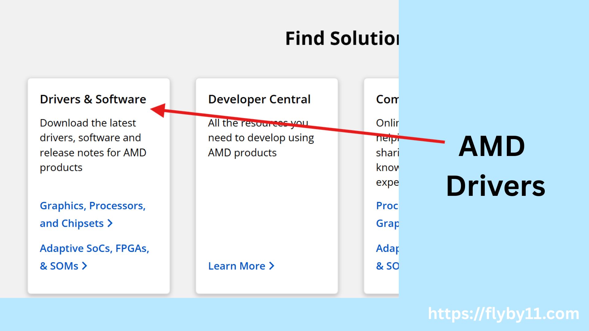 AMD drivers download page