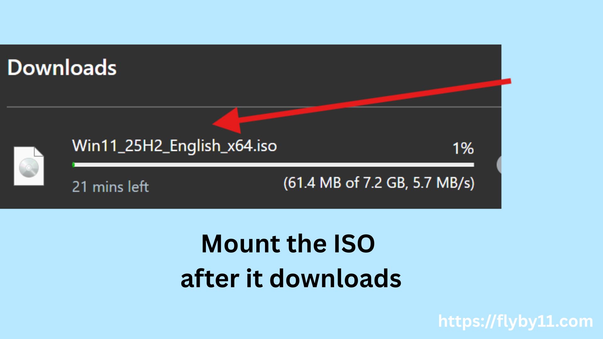 Mount and verify ISO file