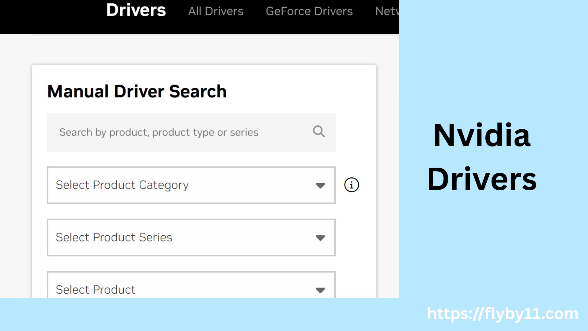 NVIDIA drivers download page