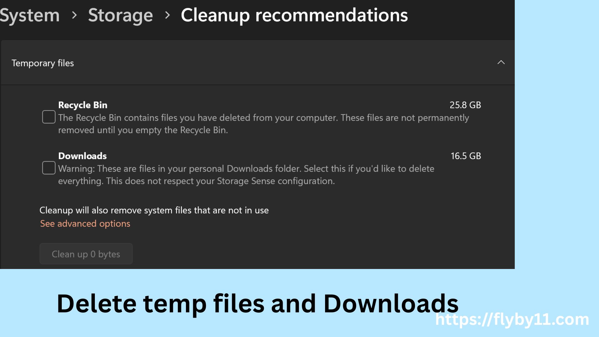 Delete temp files and previous installation