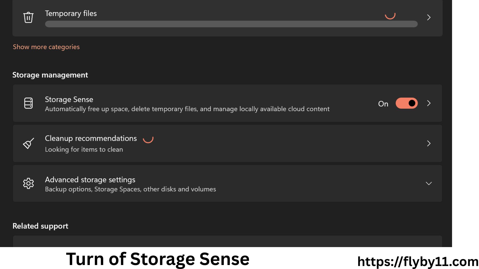 Turn off Storage Sense
